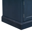 TREXM Storage Bench with 2 Drawers and 2 Cabinets in Antique Navy