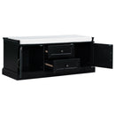 TREXM Storage Bench with 2 Drawers and 2 Cabinets