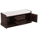 TREXM Storage Bench with 2 Drawers and 2 Cabinets