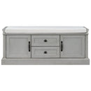 TREXM Storage Bench with 2 Drawers and 2 Cabinets