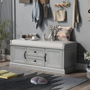 TREXM Storage Bench with 2 Drawers and 2 Cabinets