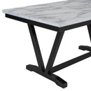 TREXM Modern Style 6-Piece Dining Table with 4 Chairs & 1 Bench