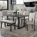 TREXM 6-Piece Dining Table and Chair Set