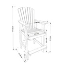 HDPE Bar Chair, Outdoor Tall Adirondack Chairs Set of 2