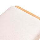 Natural Solid Wood Shoe Bench with High Rebound Sponge Cushion