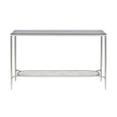 Adelrik Sofa Table in Glass & Chrome Finish