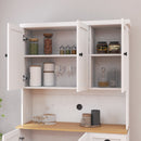 71" Kitchen Pantry Storage Cabinet with Microwave Oven Countertop