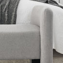 52" Bench for Bedroom End of Bed Modern Contemporary Design Ottoman Couch Long Bench Window Sitting Fireplace Bench, Teddy