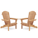 Wooden Outdoor Folding Adirondack Chair Set of 2