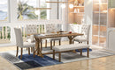 TREXM 6-Piece Farmhouse Dining Table Set