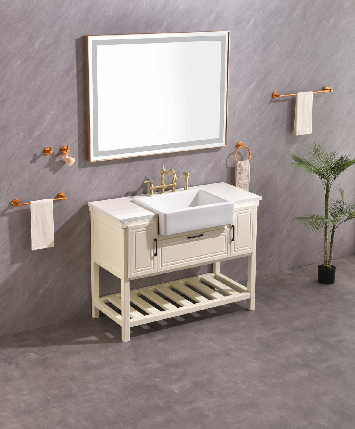 48"x36" LED Lighted Bathroom Wall Mounted Mirror, photo 4 of 7