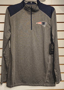 New England Patriots Lightweight Zip Long Sleeve Shirt by Dynasty Sports & Framing