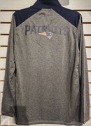 New England Patriots Lightweight Zip Long Sleeve Shirt by Dynasty Sports & Framing
