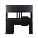 Home Office Computer Desk with Hutch, Antiqued Black by HouseOfZazla