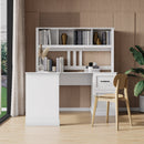 Home Office Computer Desk with Hutch, Antiqued