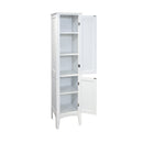 Tall Narrow Tower Freestanding Cabinet with 2 Shutter Doors
