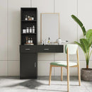 Black Modern Simple Hair Desk with Multi-Layer Storage by HouseOfZazla