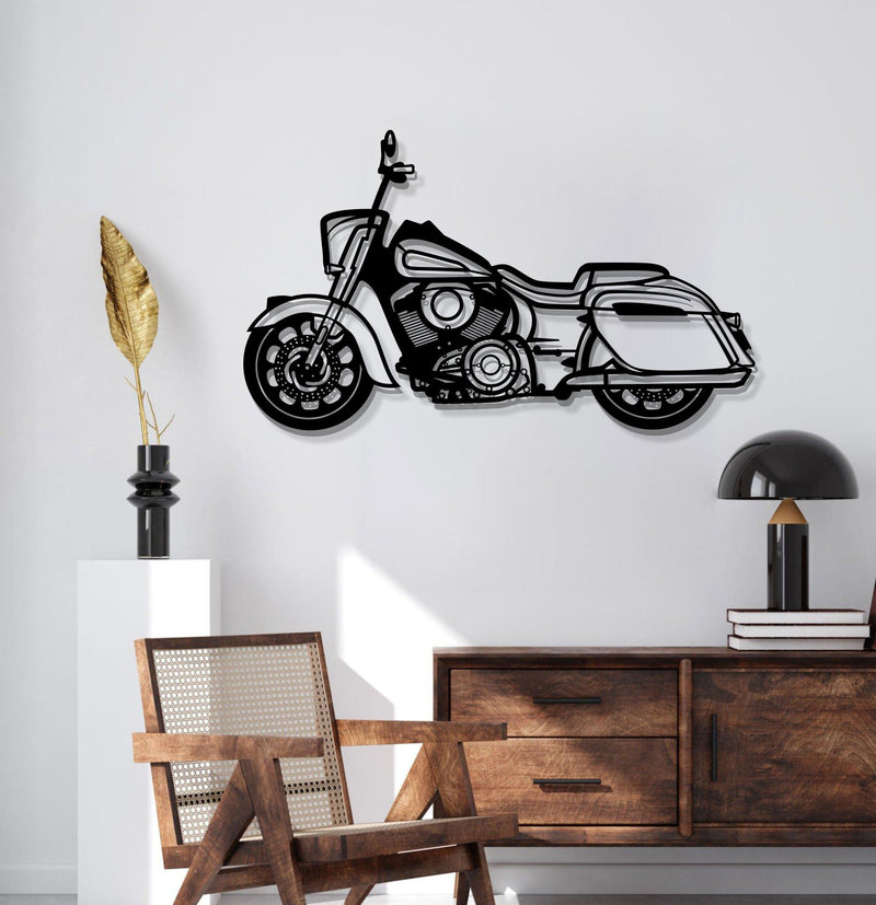 2022 Indian Springfield Dark Horse Metal Motorcycle Wall Art - MT0791