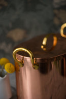 Copper Bread Box with Brass Handles
