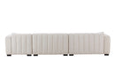 L-Shape Sectional Sofa with Deep Tufted Velvet Upholstered Right Chaise Modular Sofa
