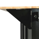 Rubber Wood Drop-Leaf Kitchen Cart with Storage