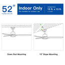 YUHAO 52-Inch Integrated LED Ceiling Fan with Remote Control by HouseOfZazla