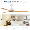 YUHAO 52-Inch Integrated LED Ceiling Fan with Remote Control by HouseOfZazla
