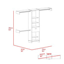 1-Drawer 4-Shelf Closet System in Wenge