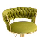 COOLMORE Swivel Bar Stools Set of 2 Adjustable Counter Height Chairs with Footrest for Kitchen, Dining Room 2PC/SET