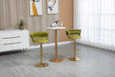 COOLMORE Swivel Bar Stools Set of 2 Adjustable Counter Height Chairs with Footrest for Kitchen, Dining Room 2PC/SET