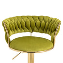 COOLMORE Swivel Bar Stools Set of 2 Adjustable Counter Height Chairs with Footrest for Kitchen, Dining Room 2PC/SET