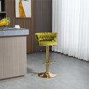 COOLMORE Swivel Bar Stools Set of 2 Adjustable Counter Height Chairs with Footrest for Kitchen, Dining Room 2PC/SET