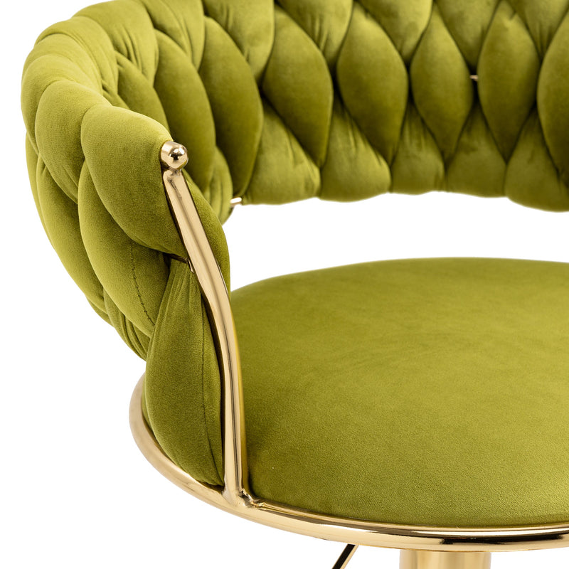 COOLMORE Swivel Bar Stools Set of 2 Adjustable Counter Height Chairs with Footrest for Kitchen, Dining Room 2PC/SET