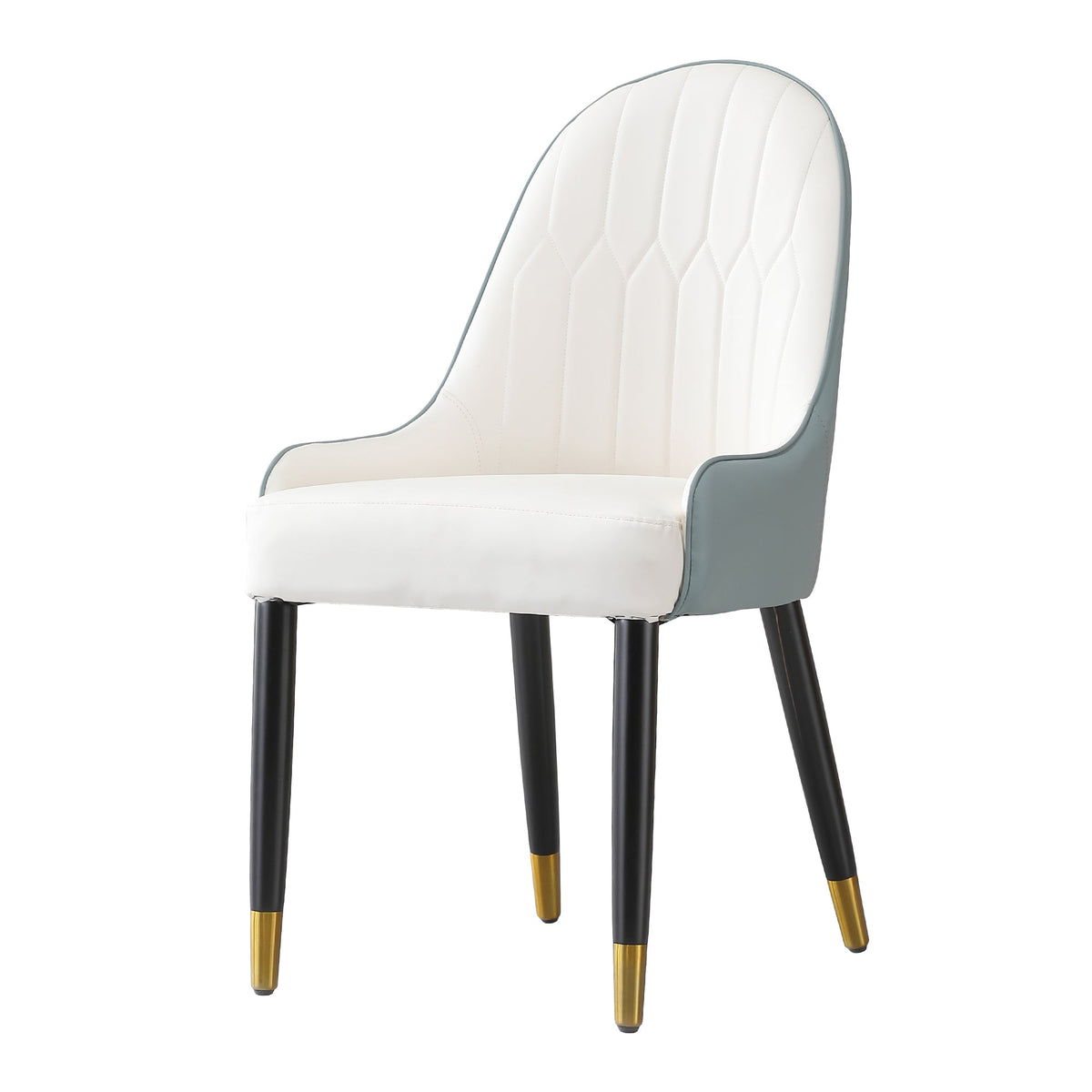 Modern Dining Chairs Set of 2 in Faux Leather, photo 4 of 6