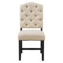 TREXM Retro Style Dining Chair Set with 4 Upholstered Chairs
