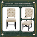 TREXM Retro Style Dining Chair Set with 4 Upholstered Chairs
