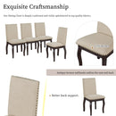 TREXM Set of 2 Dining Chairs with Nailhead (Espresso)