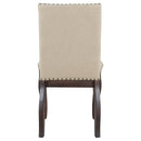 TREXM Set of 2 Dining Chairs with Nailhead (Espresso)