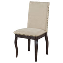 TREXM Set of 2 Dining Chairs with Nailhead (Espresso)
