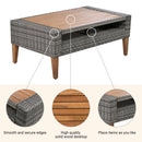 6-Piece All Weather PE Wicker Sofa Set