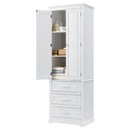 Tall Storage Cabinet with Three Drawers
