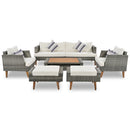 6-Piece All Weather PE Wicker Sofa Set