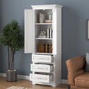 Tall Storage Cabinet with Three Drawers