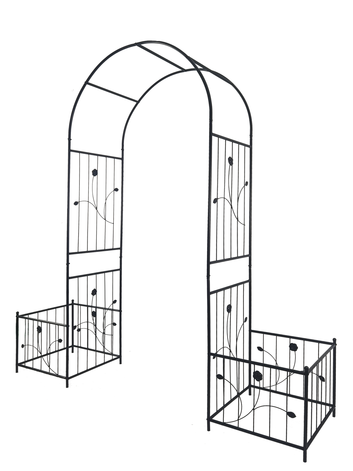 Metal Garden Arch with Two Plant Stands, photo 2 of 10