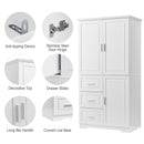 Tall and Wide Storage Cabinet with Doors for Bathroom or Office by HouseOfZazla