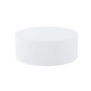 Contemporary Round Coffee Table with Handcrafted Relief