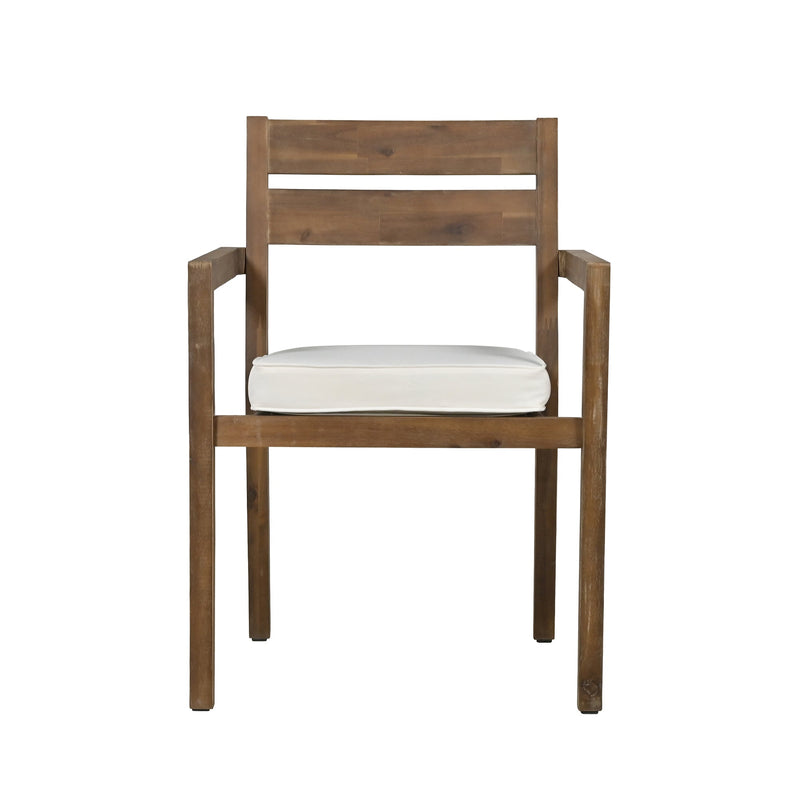 Acacia Wood Outdoor Dining Table And Chairs Suitable For Patio, Balcony Or Backyard