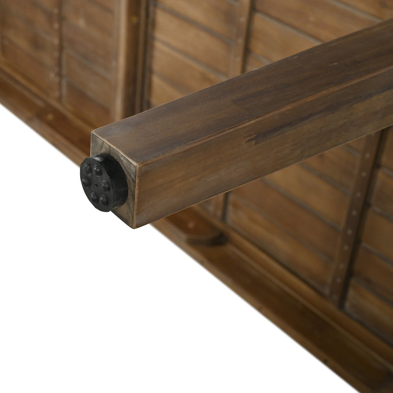 Acacia Wood Outdoor Dining Table And Chairs Suitable For Patio, Balcony Or Backyard