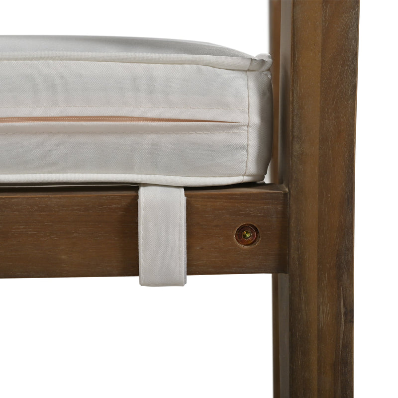 Acacia Wood Outdoor Dining Table And Chairs Suitable For Patio, Balcony Or Backyard