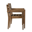 Acacia Wood Outdoor Dining Table And Chairs Suitable For Patio, Balcony Or Backyard